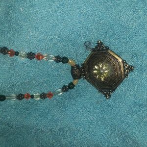 Vintage beaded necklace boho style